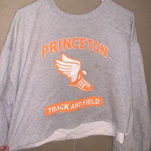 Princeton track and field crop top crewneck